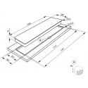 SMEG GAS HOB PDXF116RS FLUSH FITTING STAINLESS STEEL BASE 116 CM