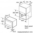 SIEMENS BUILT-IN MICROWAVE WITH GRILL BE634LGS1 STAINLESS STEEL AND BLACK GLASS FRAMELESS