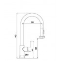 SCHOCK AQUAALTO SINGLE LEVER SINK MIXER TAP WITH PULL OUT SPRAY BLACK