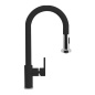 SCHOCK AQUAALTO SINGLE LEVER SINK MIXER TAP WITH PULL OUT SPRAY BLACK