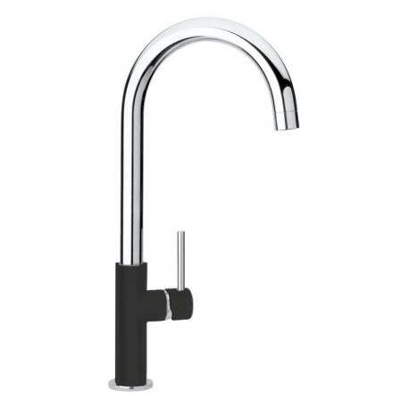 SCHOCK AQUADROP EINHAND SPÜLTISCHMISCHER CHROM UND SCWHARZ