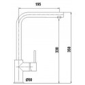 SCHOCK AQUATREND GRIFO MONOCOMANDO PARA FREGADERO CAÑO HORIZONTAL CROMO