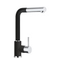 SCHOCK AQUAVIVA ROBINET MITIGEUR MONOCOMMANDE AVEC DOUCHETTE EXTRACTIBLE CHROME ET PUR NOIR