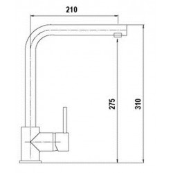 SCHOCK AQUAVIVA GRIFO MONOCOMANDO PARA FREGADERO CAÑO HORIZONTAL EXTRAÍBLE CROMO Y BLANCO PURO