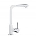 SCHOCK AQUAVIVA ROBINET MITIGEUR MONOCOMMANDE AVEC DOUCHETTE EXTRACTIBLE CHROME ET PUR BLANC