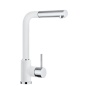 SCHOCK AQUAVIVA SINGLE LEVER KITCHEN SINK MIXER TAP WITH PULL OUT SPRAY CHROME AND PURE WHITE