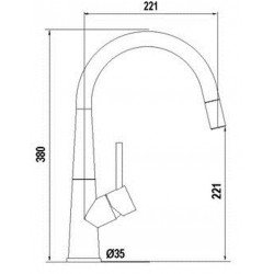 SCHOCK CONOS DOCCIA SINGLE LEVER KITCHEN SINK MIXER TAP WITH PULL OUT SPRAY STAINLESS STEEL