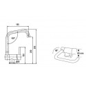 SCHOCK AQUAWINDOW GRIFO BAJO VENTANA MONOCOMANDO PARA FREGADERO CAÑO ALTO AVENA