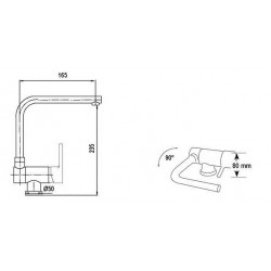 SCHOCK AQUAWINDOW LINEA UNDER WINDOW KITCHEN SINGLE LEVER SINK MIXER TAP ANTHRACITE