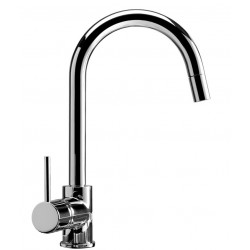 SCHOCK AQUAPLAN UNDER WINDOW KITCHEN SINGLE LEVER SINK MIXER TAP WITH PULL OUT SHOWER CHROME