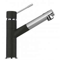 SCHOCK NEW AQUAFLEX MISCELATORE MONOCOMANDO CON DOCCETTA ESTRAIBILE CROMO E ANTRACITE