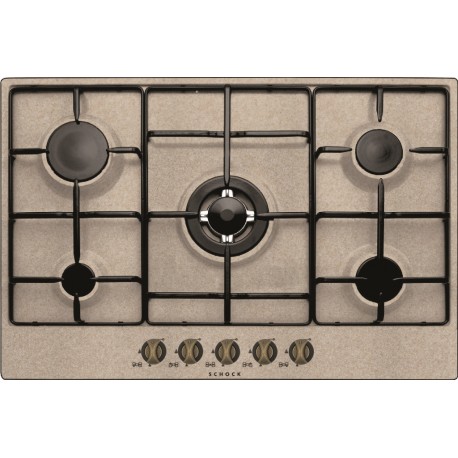 SCHOCK GAS HOB SILVER PC75AV OATMEAL 75 CM
