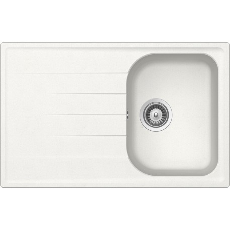 LAVELLO SCHOCK LITHOS D100S - 1 VASCA CRISTALITE BIANCO ASSOLUTO
