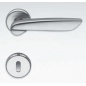 COLOMBO DESIGN DOOR HANDLES PAIR DAYTONA SERIES ON ROSE MADE IN ITALY