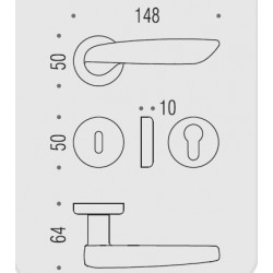 MANIGLIE PER PORTE COLOMBO DESIGN SERIE DAYTONA SU ROSETTA