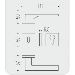 POIGNÉES DE PORTES COLOMBO DESIGN DEA SUR ROSACE MADE IN ITALY