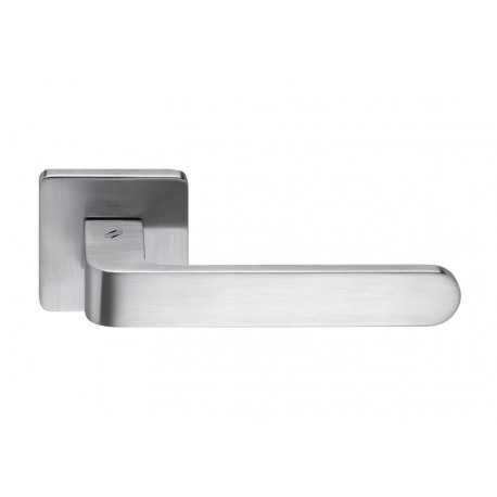 COLOMBO DESIGN DOOR HANDLES PAIR FEDRA SERIES ON ROSE MADE IN ITALY