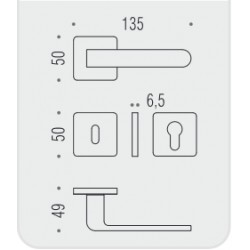 MANIGLIE PER PORTE COLOMBO DESIGN SERIE FEDRA SU ROSETTA