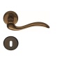 COLOMBO DESIGN DOOR HANDLES PAIR HEIDI SERIES ON ROSE MADE IN ITALY