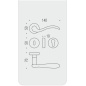 COLOMBO DESIGN DOOR HANDLES PAIR HEIDI SERIES ON ROSE MADE IN ITALY