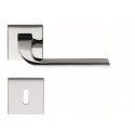 COLOMBO DESIGN DOOR HANDLES PAIR ISY SERIES ON ROSE MADE IN ITALY