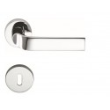 COLOMBO DESIGN DOOR HANDLES PAIR META SERIES ON ROSE MADE IN ITALY