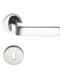 COLOMBO DESIGN DOOR HANDLES PAIR META SERIES ON ROSE MADE IN ITALY