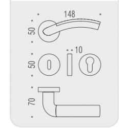 MANIGLIE PER PORTE COLOMBO DESIGN SERIE MILLA LC31R SU ROSETTA