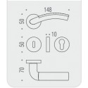 POIGNÉES DE PORTES COLOMBO DESIGN MILLA LC31 SUR ROSACE MADE IN ITALY