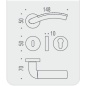 POIGNÉES DE PORTES COLOMBO DESIGN MILLA LC31 SUR ROSACE MADE IN ITALY