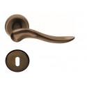 COLOMBO DESIGN DOOR HANDLES PAIR PETER SERIES ON ROSE MADE IN ITALY