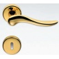 COLOMBO DESIGN DOOR HANDLES PAIR PETER SERIES ON ROSE MADE IN ITALY