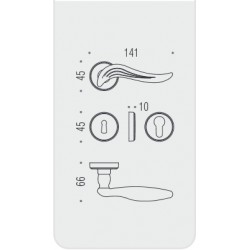COLOMBO DESIGN DOOR HANDLES PAIR PIUMA SERIES ON ROSE MADE IN ITALY