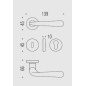 COLOMBO DESIGN DOOR HANDLES PAIR ROBODUE SERIES ON ROSE MADE IN ITALY