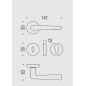 COLOMBO DESIGN DOOR HANDLES PAIR ROBOTRE SERIES ON ROSE MADE IN ITALY