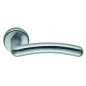 COLOMBO DESIGN DOOR HANDLES PAIR SIRIO SERIES ON ROSE MADE IN ITALY