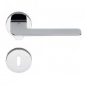 COLOMBO DESIGN DOOR HANDLES PAIR SLIM SERIES ON ROSE MADE IN ITALY