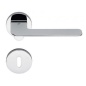 COLOMBO DESIGN DOOR HANDLES PAIR SLIM SERIES ON ROSE MADE IN ITALY