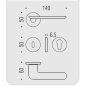 MANIGLIE PER PORTE COLOMBO DESIGN SERIE SLIM SU ROSETTA