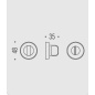 COLOMBO DESIGN WC / BAD ROSETTE CD39 BZG NIKEL SATINIERT