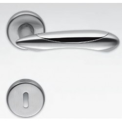 COLOMBO DESIGN DOOR HANDLES PAIR TALITA SERIES ON ROSE MADE IN ITALY