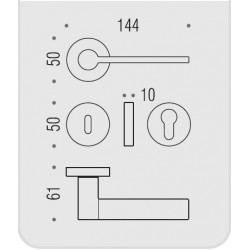 COLOMBO DESIGN TÜRGRIFFE TOOL MIT RUNDEN ROSETTEN MADE IN ITALY