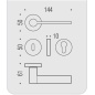 COLOMBO DESIGN TÜRGRIFFE TOOL MIT RUNDEN ROSETTEN MADE IN ITALY