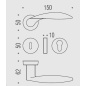 MANILLAS DE PUERTA COLOMBO DESIGN WING CON ROSETA MADE IN ITALY