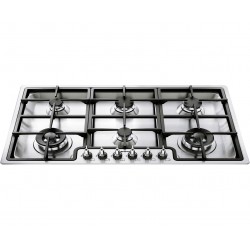SMEG GAS HOB PGF96 STAINLESS STEEL BASE 90 CM