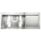 LAVELLO CM GLAMOUR MIX 116X50 1V 1 VASCA ACCIAIO INOX SATINATO