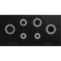 PIANO COTTURA A GAS SMEG PVL6106CN VETROCERAMICA NERO