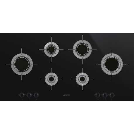 PIANO COTTURA A GAS SMEG PVL6106CN VETROCERAMICA NERO