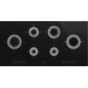 PIANO COTTURA A GAS SMEG PVL6106CN VETROCERAMICA NERO