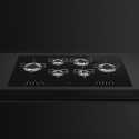 SMEG PVL6106CN GAS HOB DOLCE STIL NOVO BLACK CERAMIC GLASS 100 CM